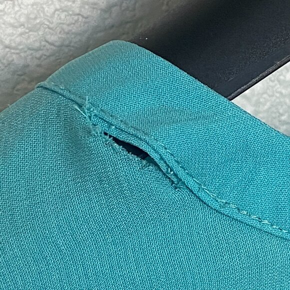 Women's Teal blouse- M - Picture 4 of 4